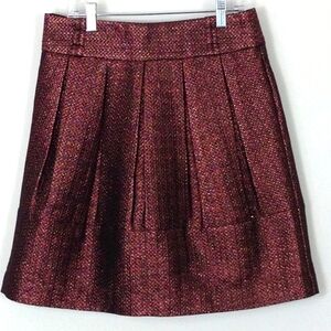 Worthington Sparkle Copper Pleated Upholstery Pleated Skirt
